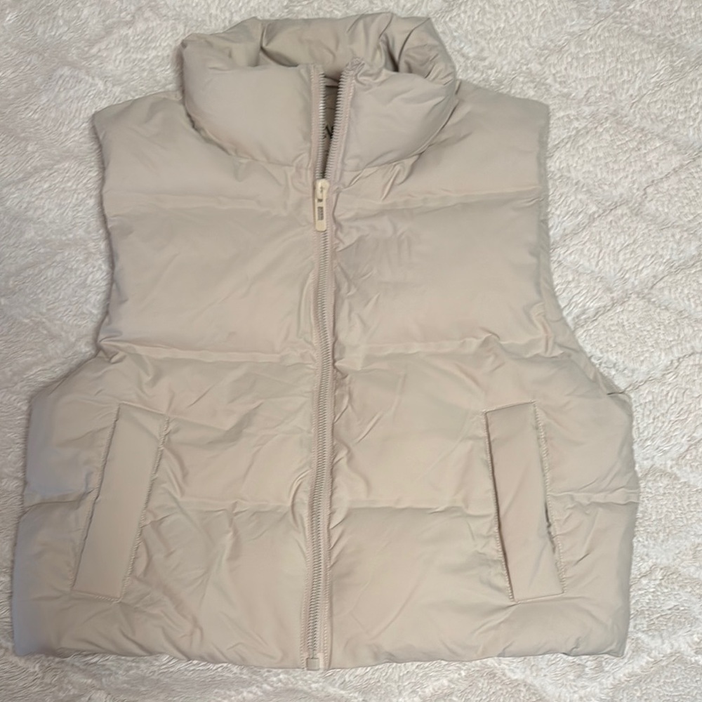 Zara Cream Puffer Vest